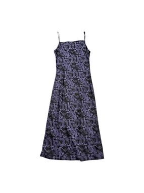 ARDENE Dragon Print Shiny Faux Silk Satin Long Slip Dress Womens Medium